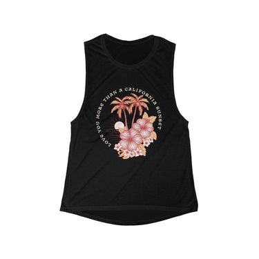 Wallen California Sunset Tropical Muscle Tank - Sunlit Funlit Country Music Tees